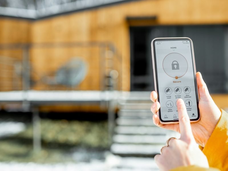 Controlling home security from a mobile device